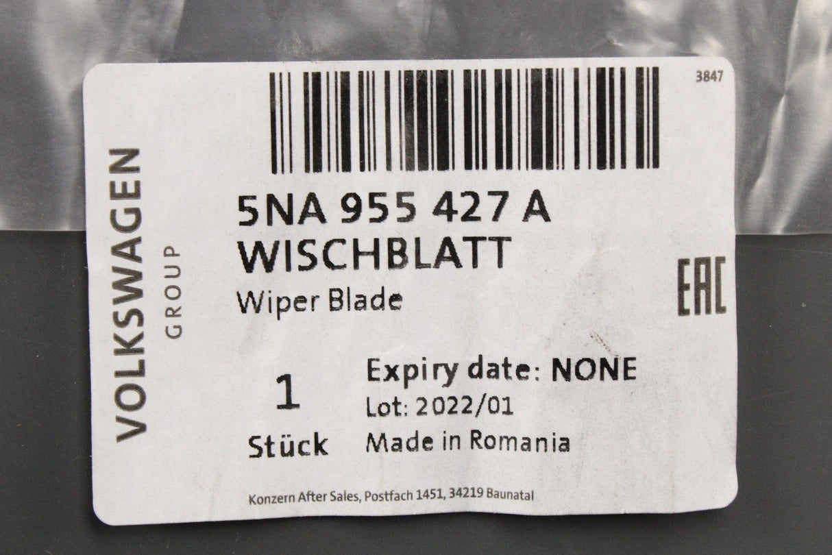 VW Tiguan SEAT Tarraco 2016-on 370mm aero wiper blade (rear) 5NA955427A