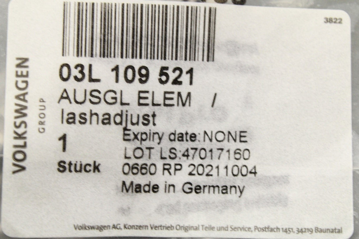 VW Touareg Audi A8 Q7 Q8 hydraulic lifter tappet (4.0L 4.2L V8 TDI) 03L109521