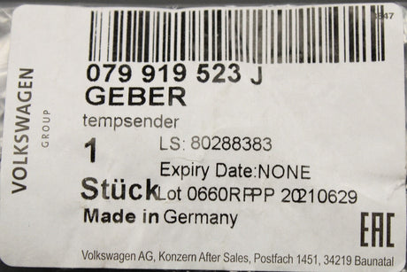 VW Golf Audi Skoda SEAT coolant temperature sensor (2.0 TFSI) 079919523J