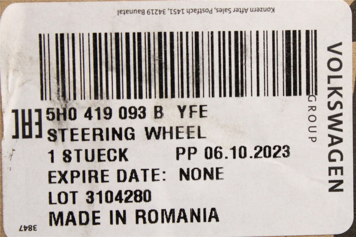 VW Golf GTI MK8 2020-on leather steering wheel 5H0419093B YFE