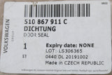 Golf Sportsvan 2014-2020 front inner door seal (left) 510867911C