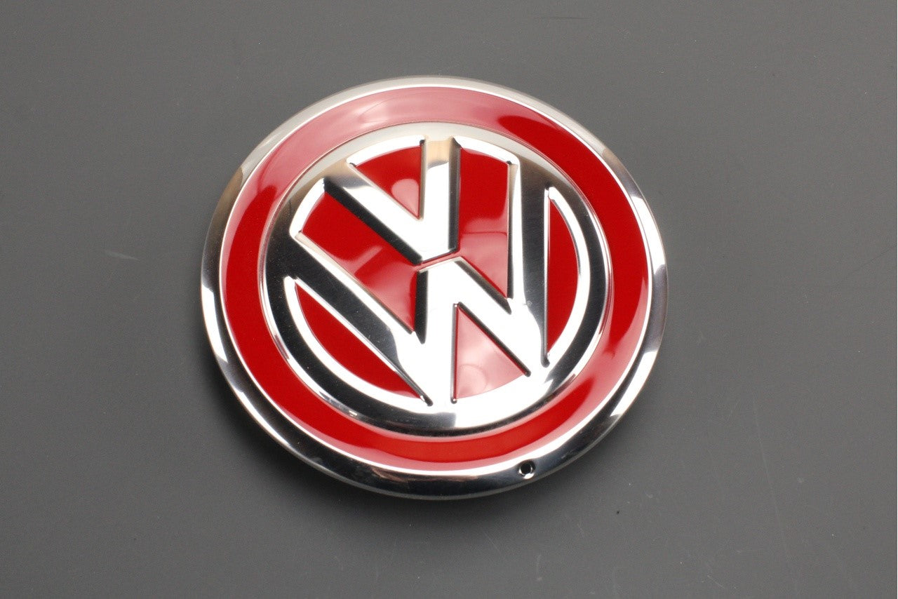 VW Up 2017 on alloy wheel centre cap x1 red 1S0601149D GQF Partshaus Ltd