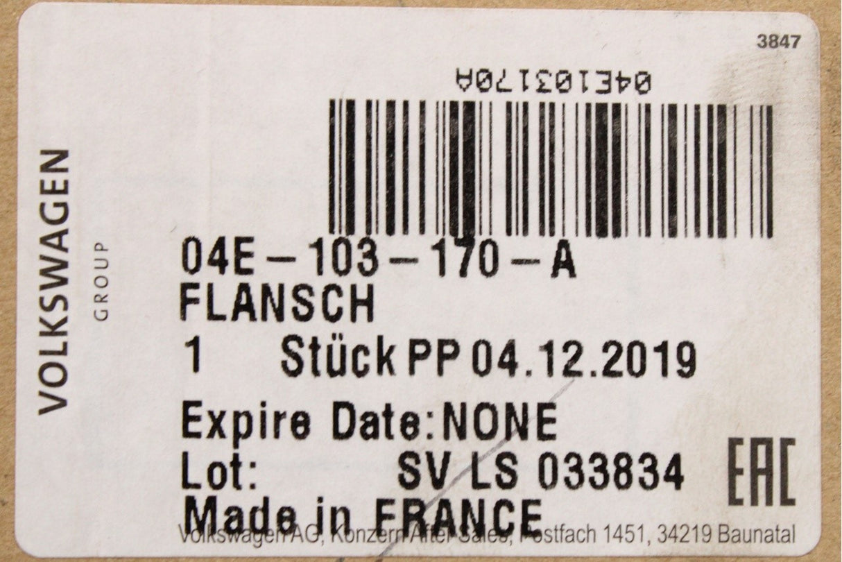 VW Audi Skoda SEAT 1.2 1.4 TSI TFSI rear crankshaft seal 04E103170A