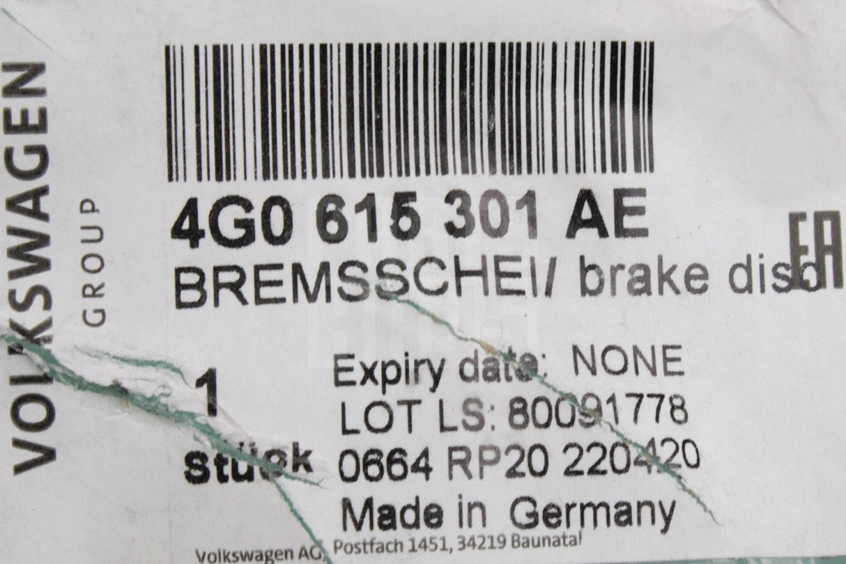 Audi A6 2015-18 A7 2015-18 Q5 2013-17 front brake discs (x2) 4G0615301AE