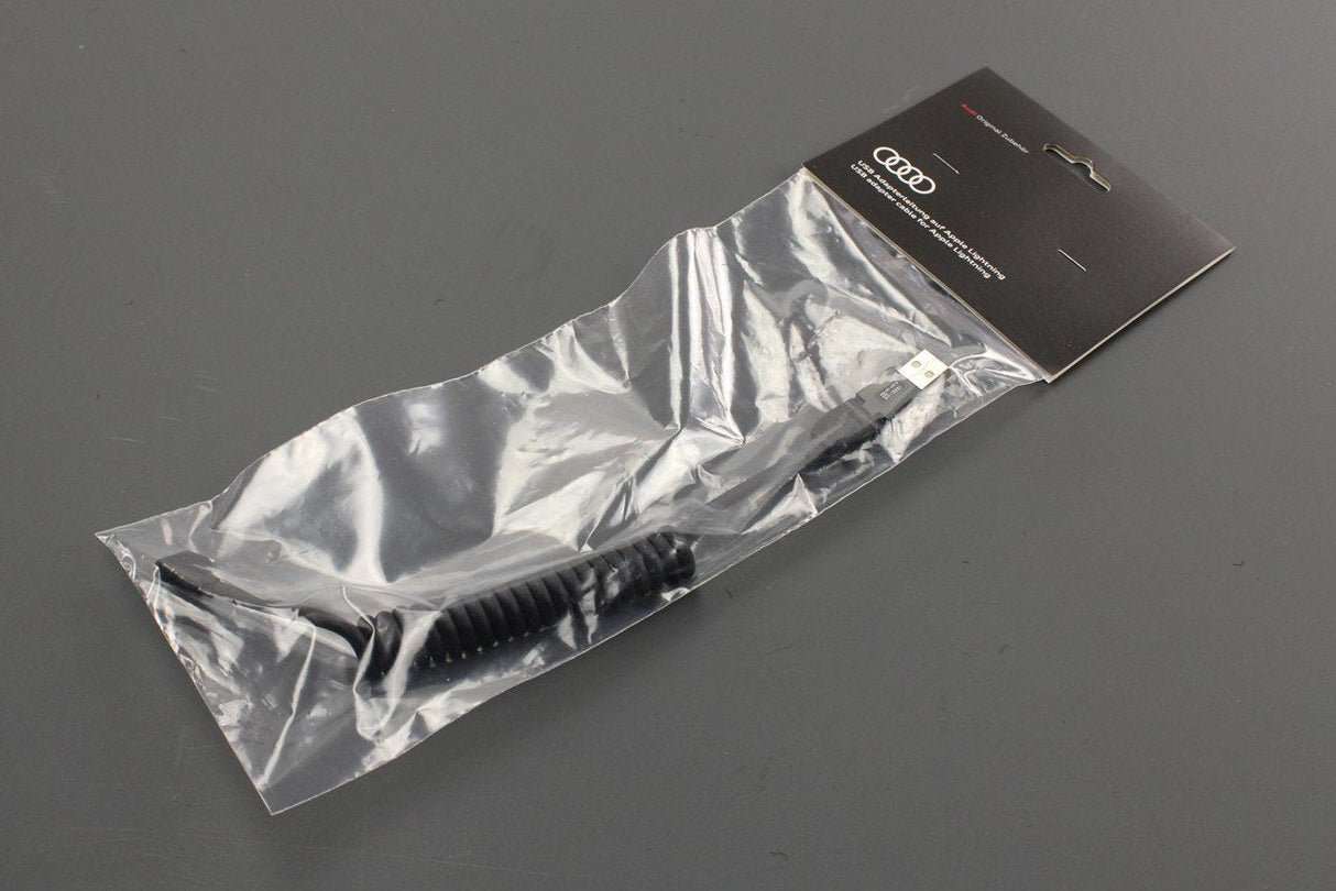 Audi USB-A to Apple Lightning connector cable lead (angled) 8S0051435M