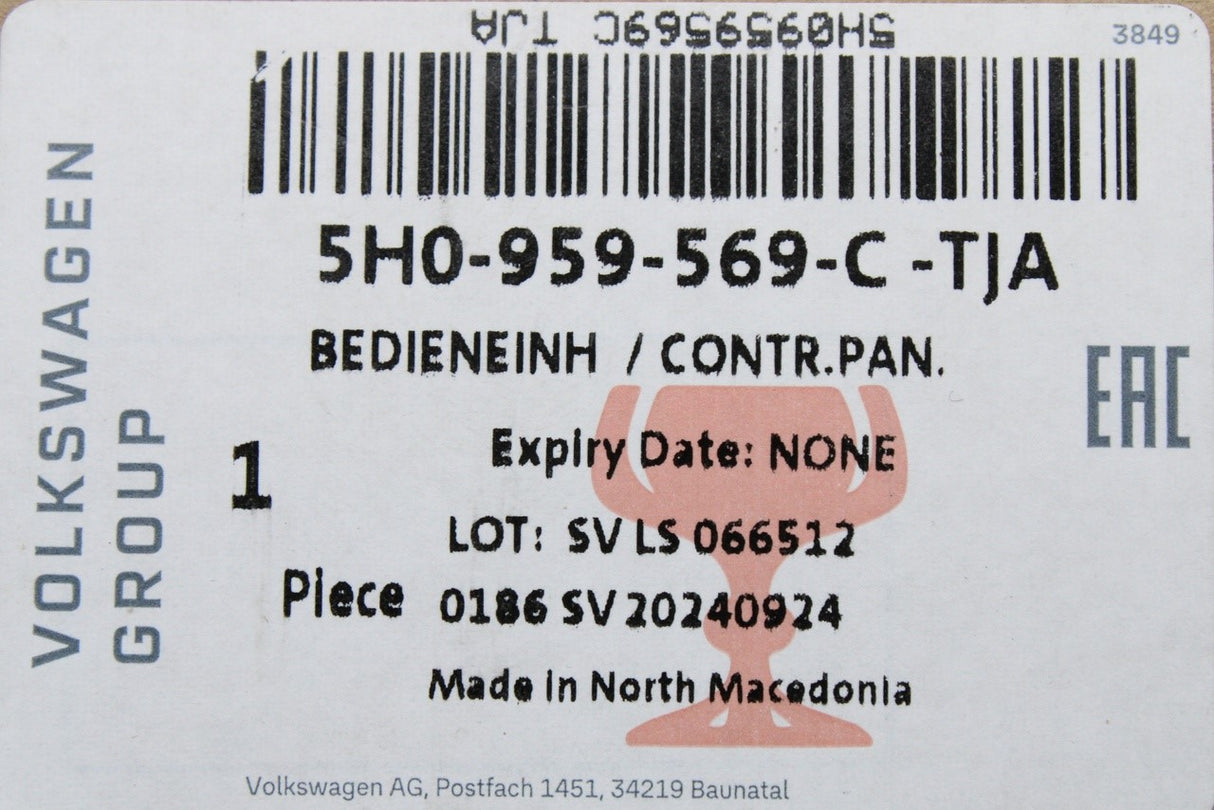 VW ID.Buzz Golf SEAT CUPRA interior light unit 5H0959569C TJA