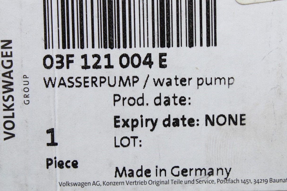 VW Audi Skoda SEAT 1.2 TSI coolant water pump 03F121004E
