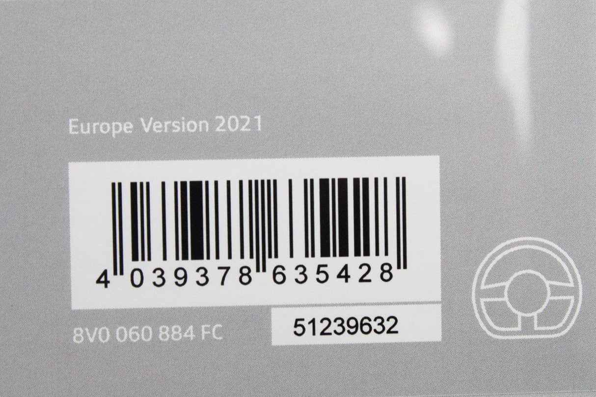 Audi activation document for MMI navigation system plus 8V0060884FC