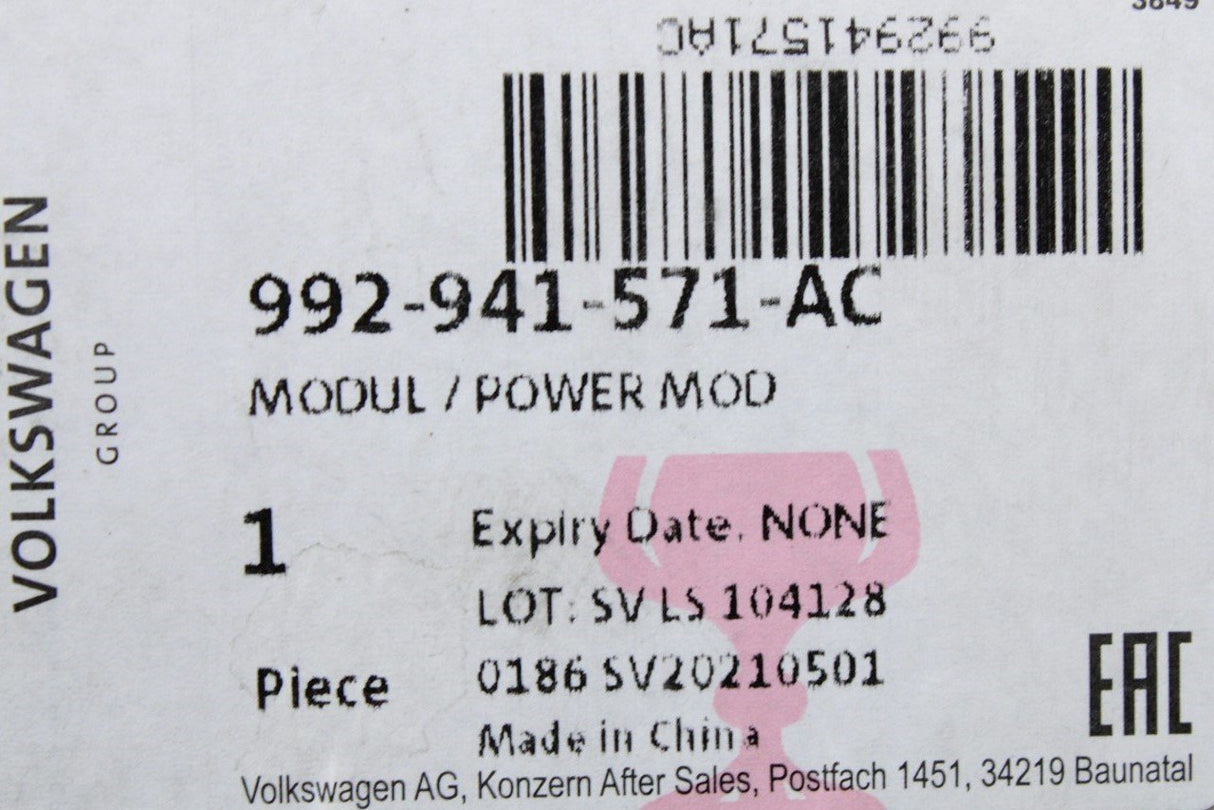VW T-Cross Skoda Rapid SEAT headlight power module (LED) 992941571AC