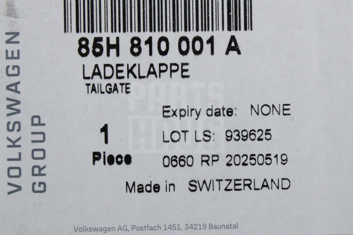 Audi Q6 e-tron 2025-on charging port flap housing (left) 85H810001A