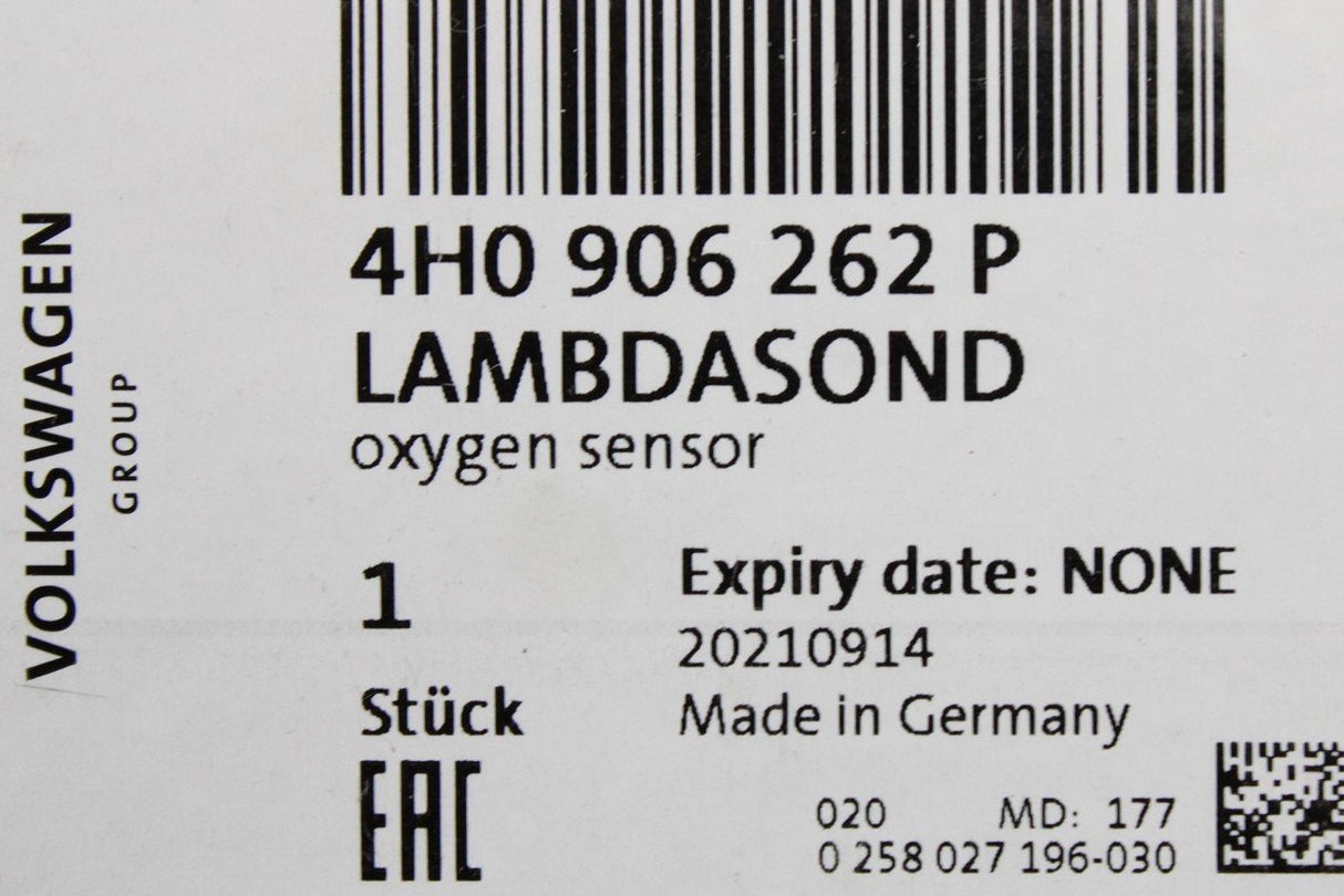 Audi S6 S7 A8 RS6 RS7 4.0 V8 lambda sensor cyl 1-4 (pre cat) 4H0906262P