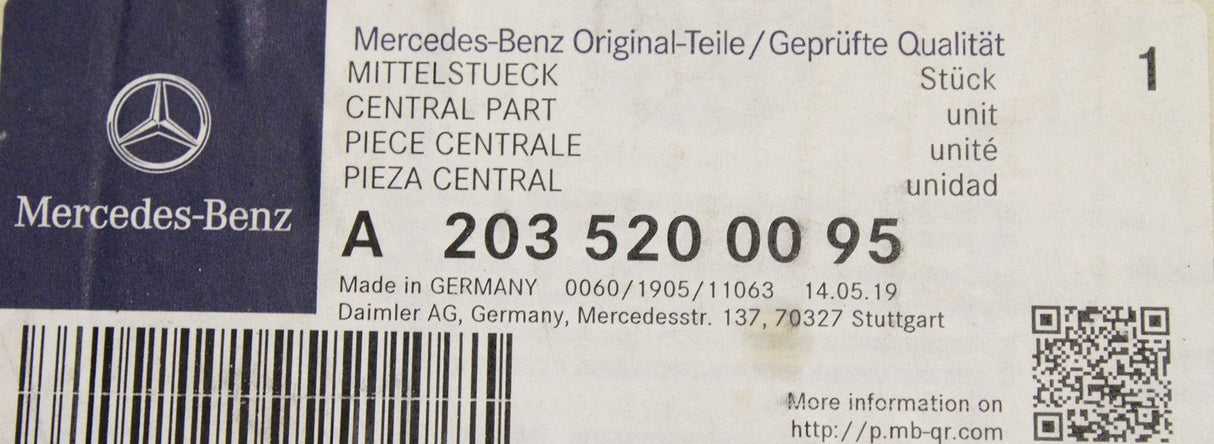 Mercedes-Benz C-Class mass air flow housing bracket A2035200095