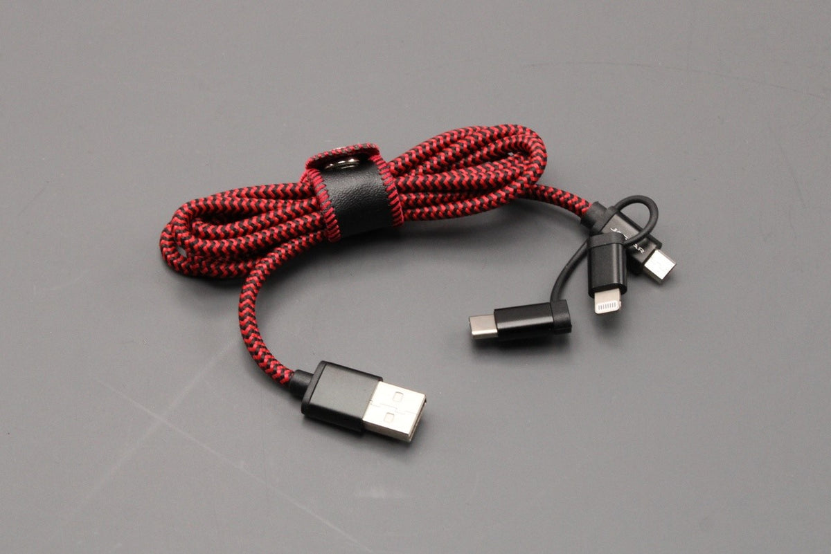 Jaguar accessory 3-in-1 woven USB cable JHPH429RDA, view 1
