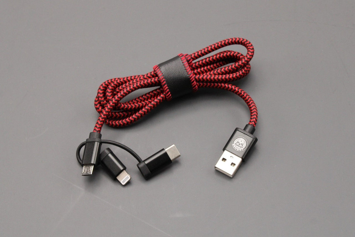 Jaguar accessory 3-in-1 woven USB cable JHPH429RDA
