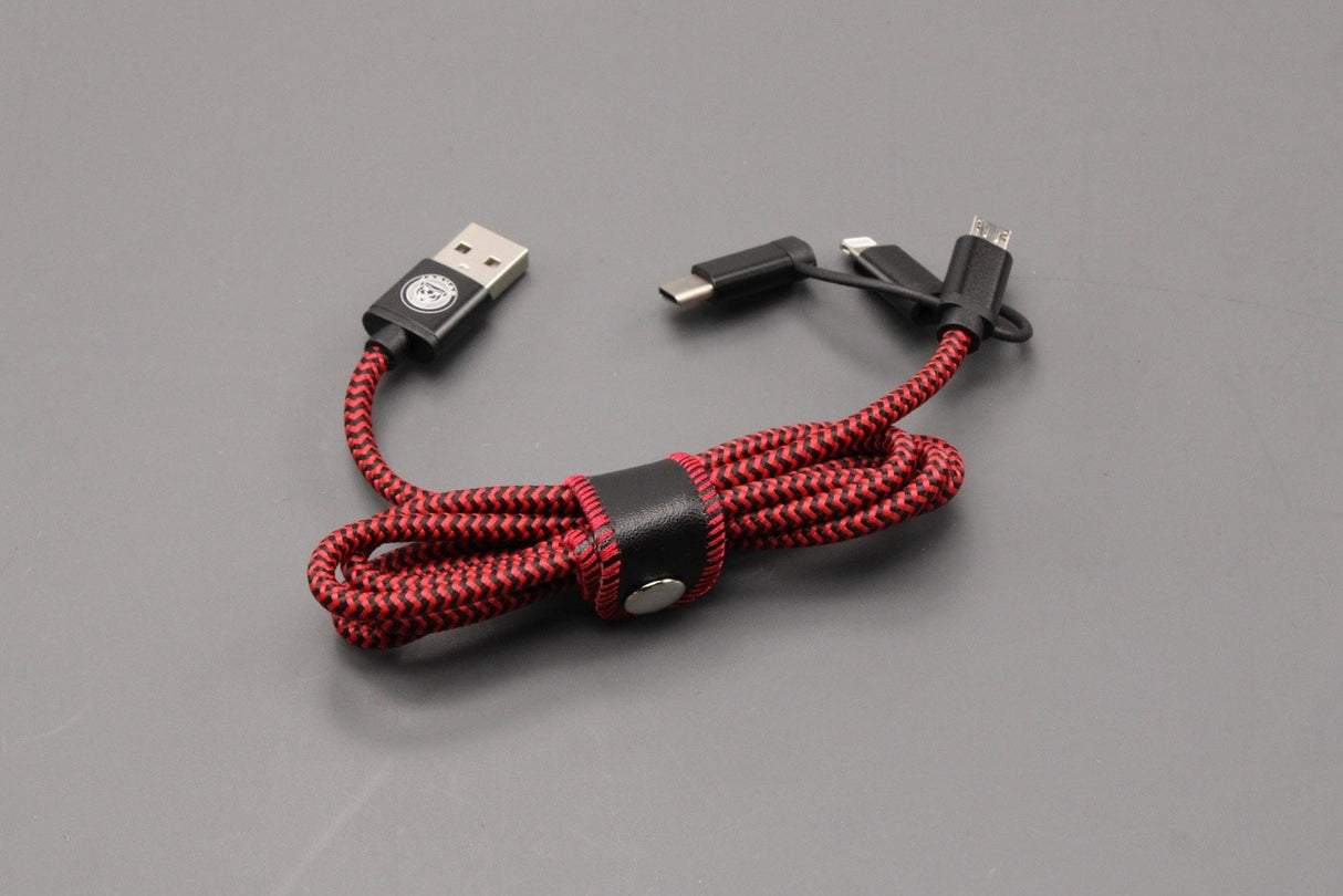 Jaguar accessory 3-in-1 woven USB cable JHPH429RDA