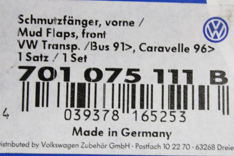 VW Transporter T4 1991-2003 accessory mud flaps set (front) 701075111B