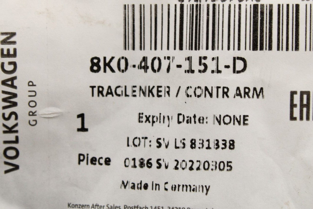 Audi A4 A5 A6 A7 Q5 RS5 08-16 control arm (front left) 8K0407151D