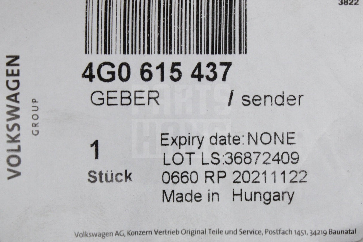 Audi RS6 Avant RS7 2013-2018 front brake pad wear sensor 4G0615437