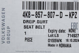 Audi A6 S6 A7 S7 e-tron 2019-26 rear centre seat belt 4K8857807D KPZ