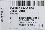 VW Arteon 2017-on centre rear seat belt 3G8857807A RAA