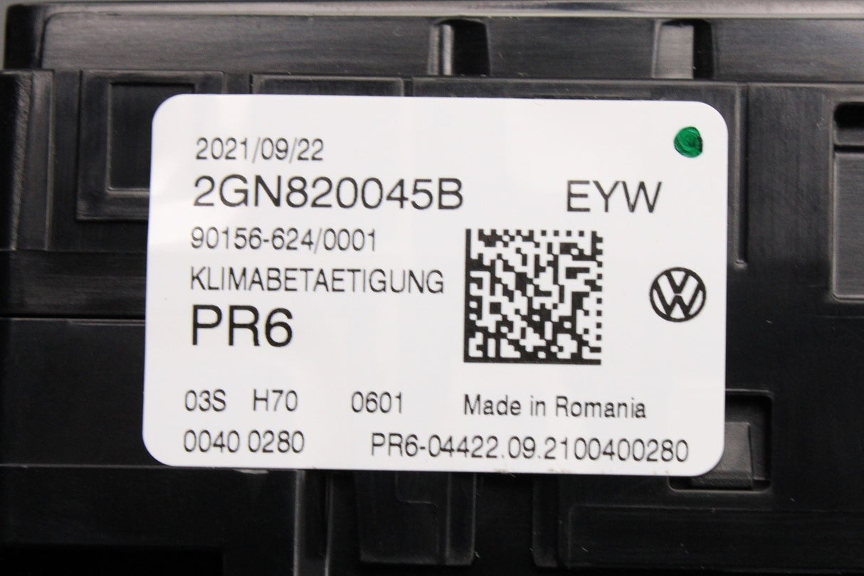 VW T-Cross 2019-on heater A/C control panel dials 2GN820045B EYW
