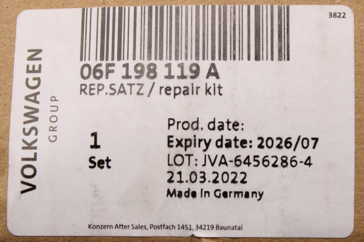 VW Audi Skoda SEAT 2.0 TFSI cambelt timing belt kit 06F198119A