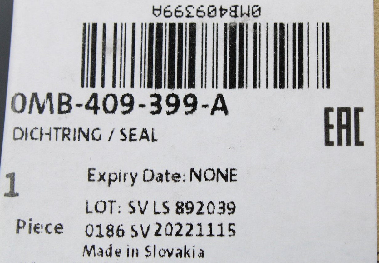 Audi E-Tron 19-on Q8 E-Tron gearbox shaft oil seal 0MB409399A