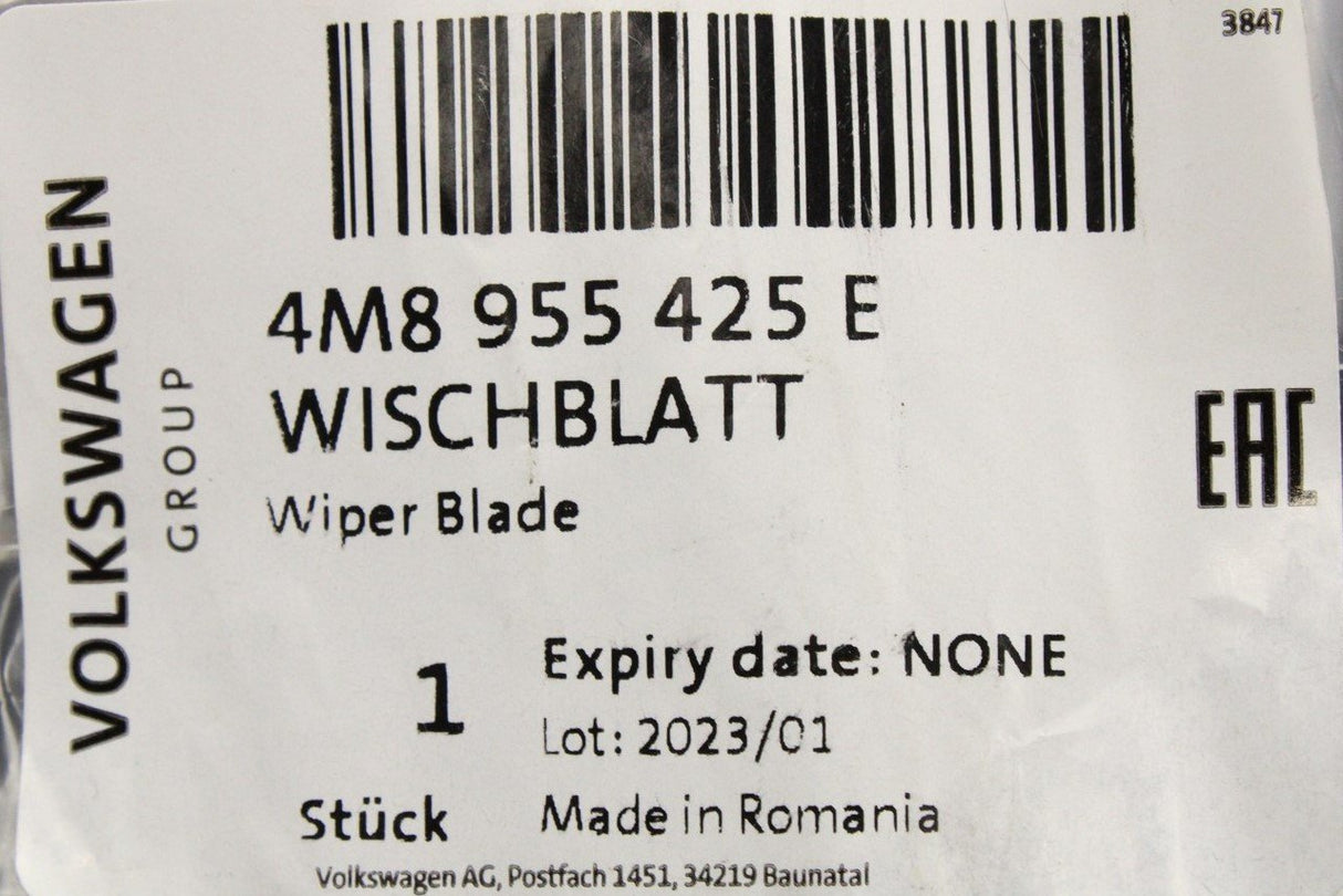 Audi Q8 SQ8 RSQ8 wiper blade (rear) 4M8955425E