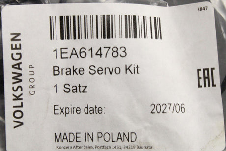 VW ID.3 ID.5 Audi Q4 e-Tron Skoda SEAT brake servo repair kit 1EA614783