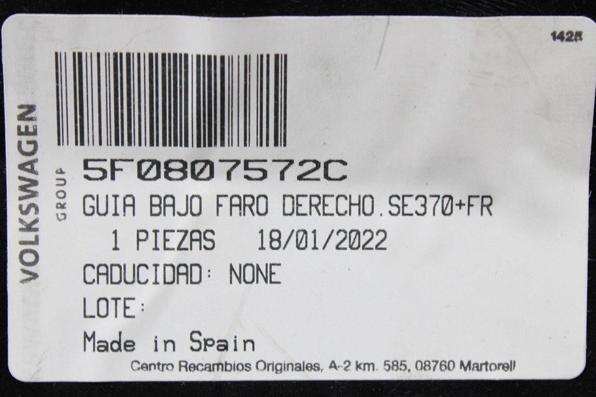 SEAT Leon 5F 2013-20 headlight bracket support guide (right) 5F0807572C