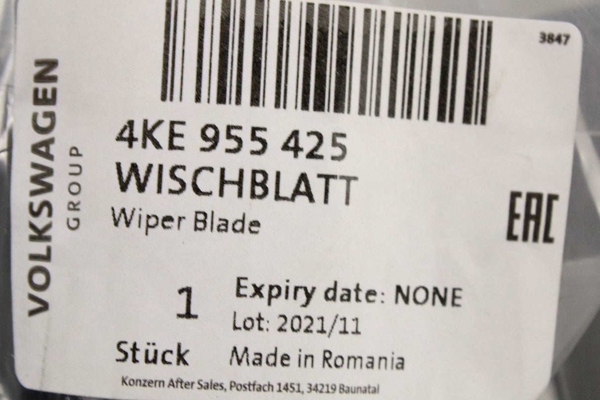 Audi e-tron 2019-on wiper blade (rear) 4KE955425