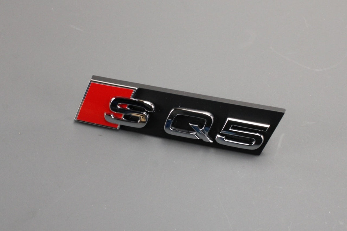Audi SQ5 2013-on front grille lettering emblem badge 8R0853737B 2ZZ, view 1