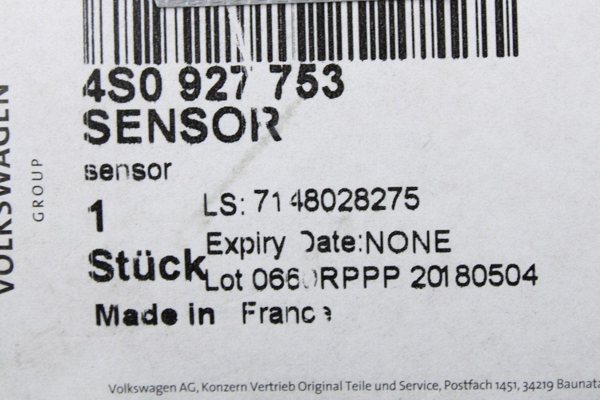 Audi R8 2016-21 exterior door handle sensor (left) 4S0927753