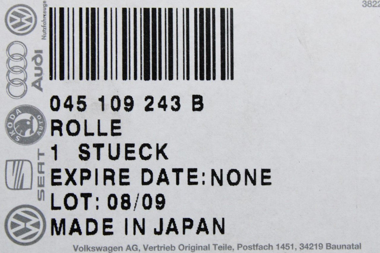 VW Audi SEAT TDI PD timing belt tensioner roller 045109243B