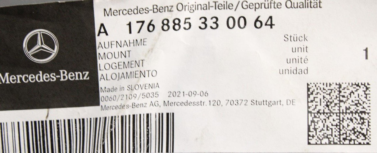 Mercedes-Benz front parking sensor bracket (inner left) A176885330064