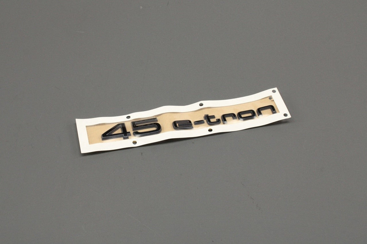 Audi Q4 e-tron 2022-on boot lid badge emblem (45 e-tron) 89A853744D T94, view 1