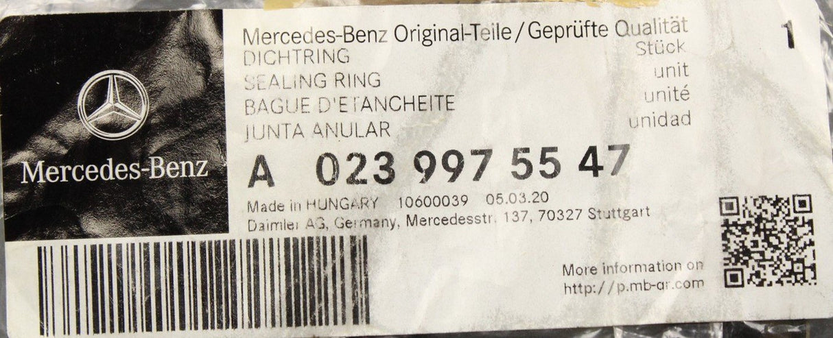 Mercedes-Benz sealing ring A0239975547
