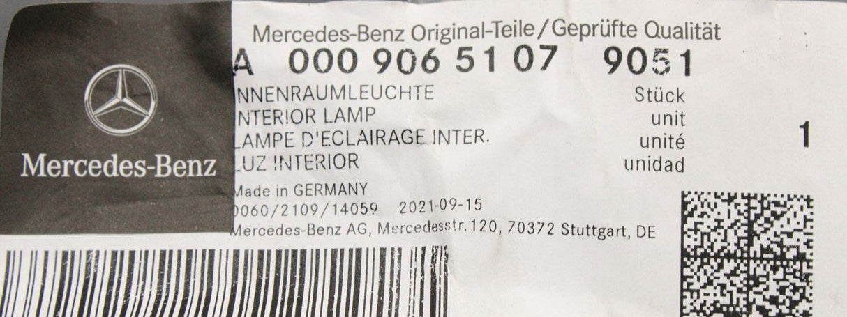Mercedes-Benz C-Class interior footwell light A0009065107