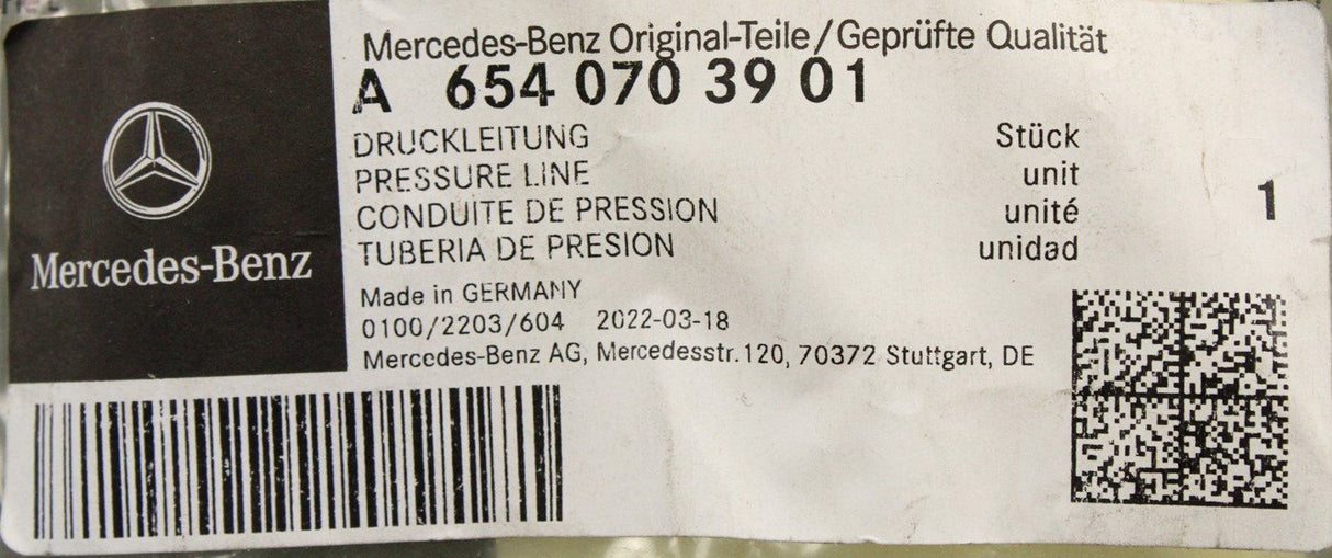Mercedes-Benz pressure line A6540703901