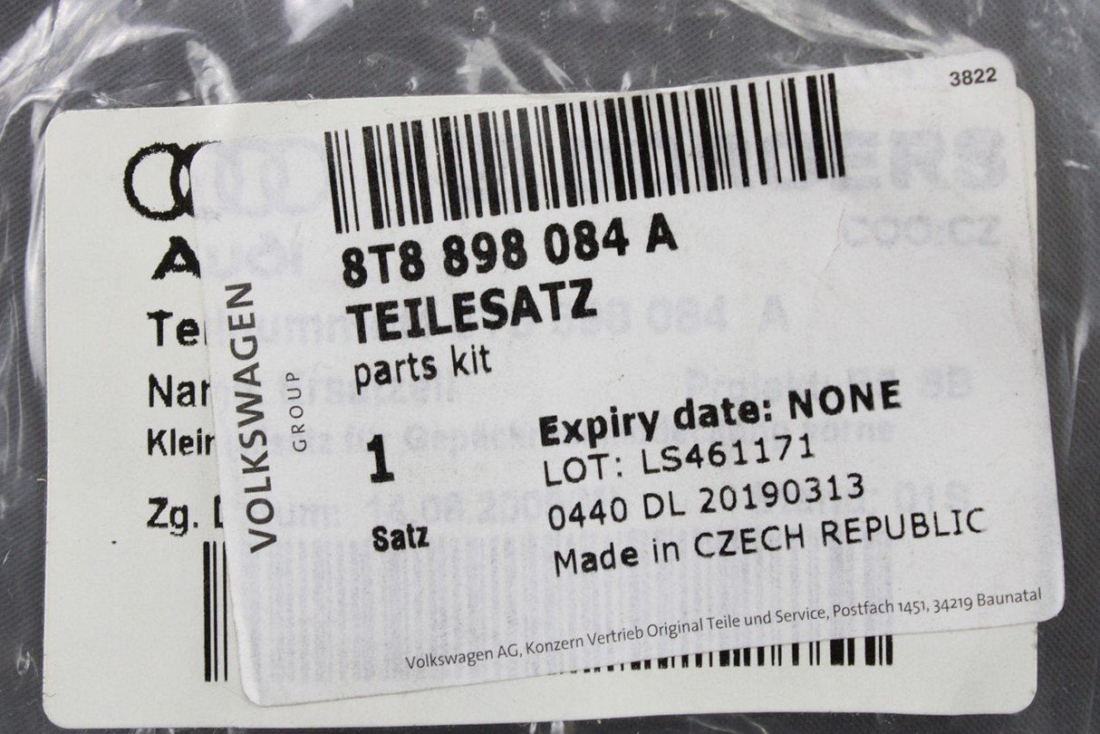 Audi A5 S5 08-16 Sportback Parcel shelf support repair kit 8T8898084A