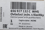 Skoda Kamiq Scala 2019-on RHD start / stop switch button 656927132C WHS