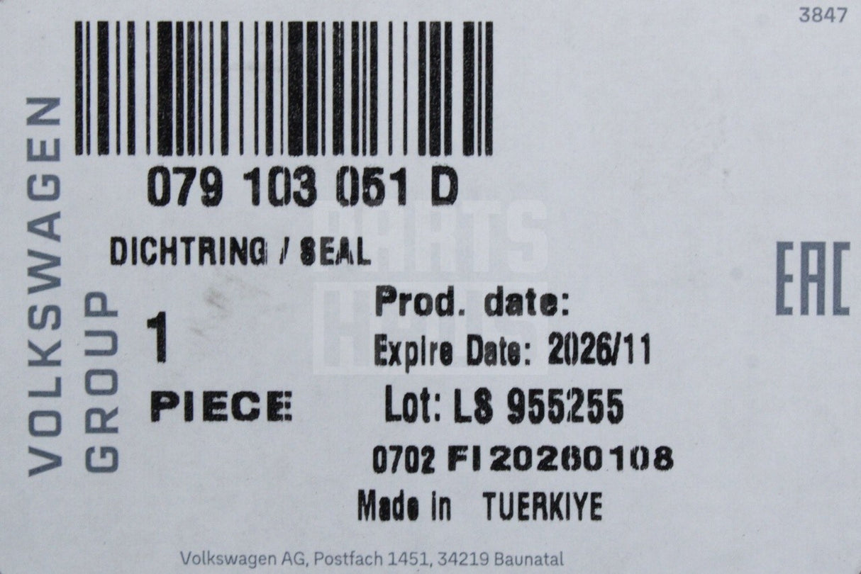 Audi A4 RS4 RS6 3.0 V6 4.0 4.2 V8 front crankshaft oil seal 079103051D