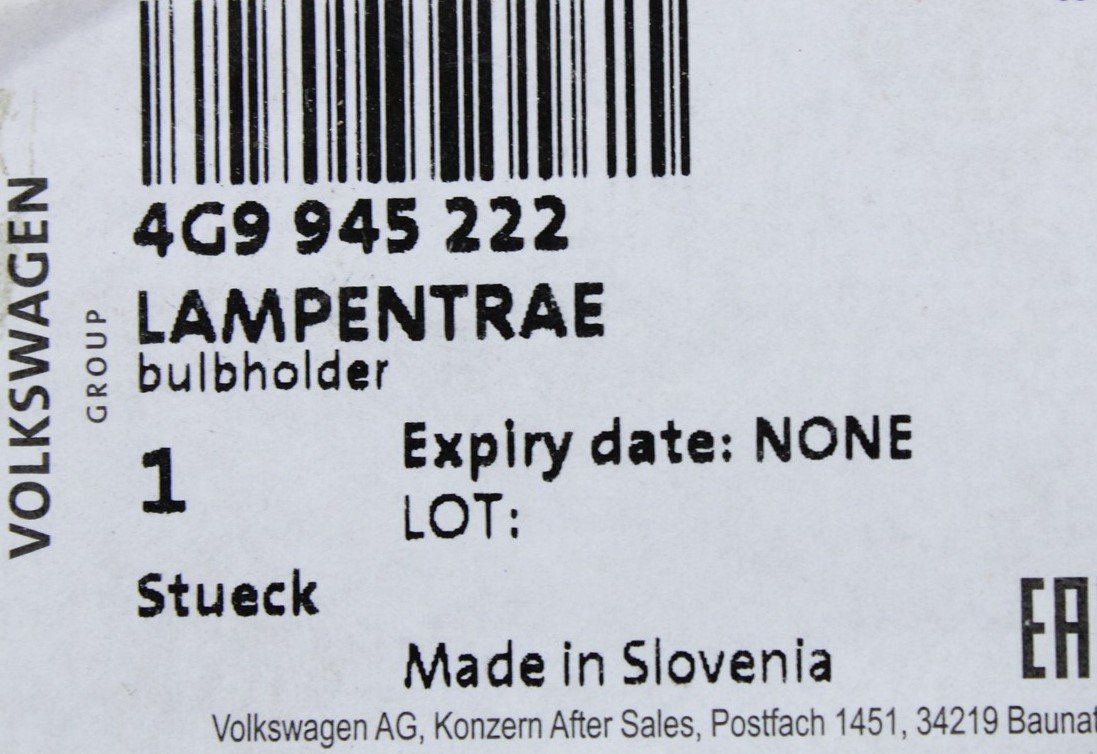Audi A6 Avant 11-17 inner boot lid bulb holder carrier (right) 4G9945222