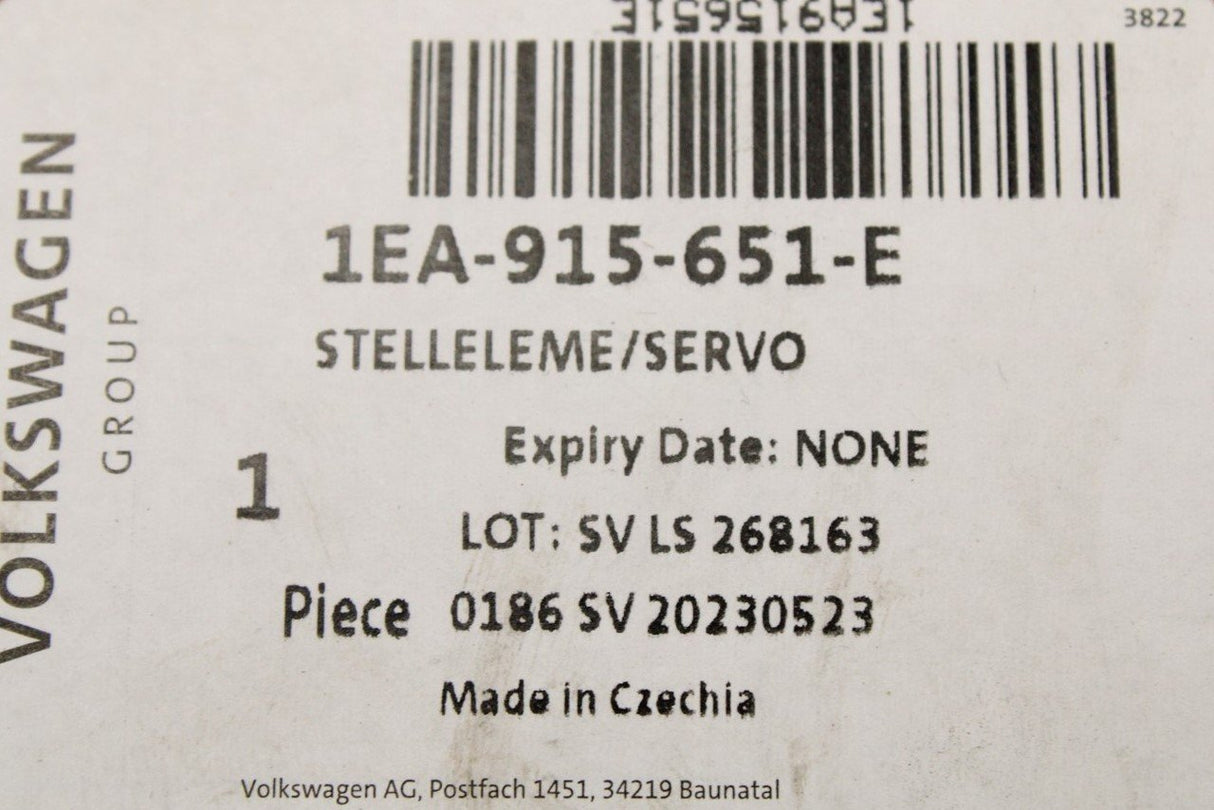 VW Audi Skoda SEAT high-voltage charge plug lock servomotor 1EA915651E
