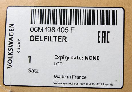 VW Touareg Audi RS4 S8 3.0 4.0 oil filter element with gasket 06M198405F