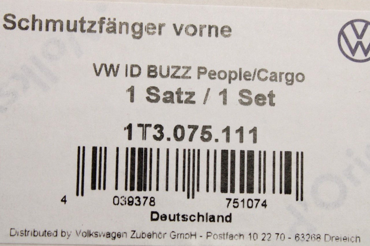 VW ID.Buzz 2022-on accessory mud flaps (front) 1T3075111