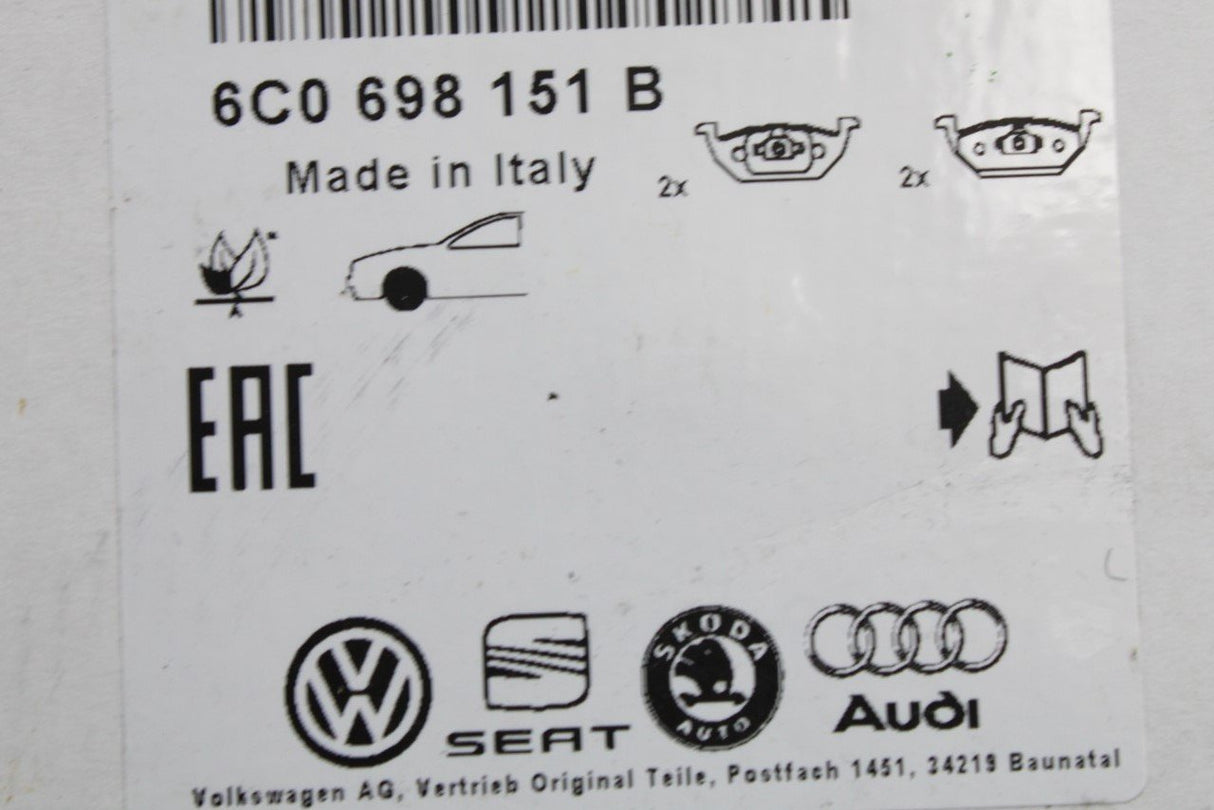 VW Polo Skoda Fabia SEAT Ibiza brake pads set (front) 6C0698151B