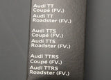 Audi TT TTS TTRS 2015-on RHD aerodynamic wiper blades (front) 8S2998002