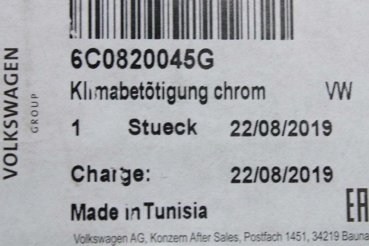 VW Polo 6C 2015-2017 manual heater A/C controls (chrome dial) 6C0820045G