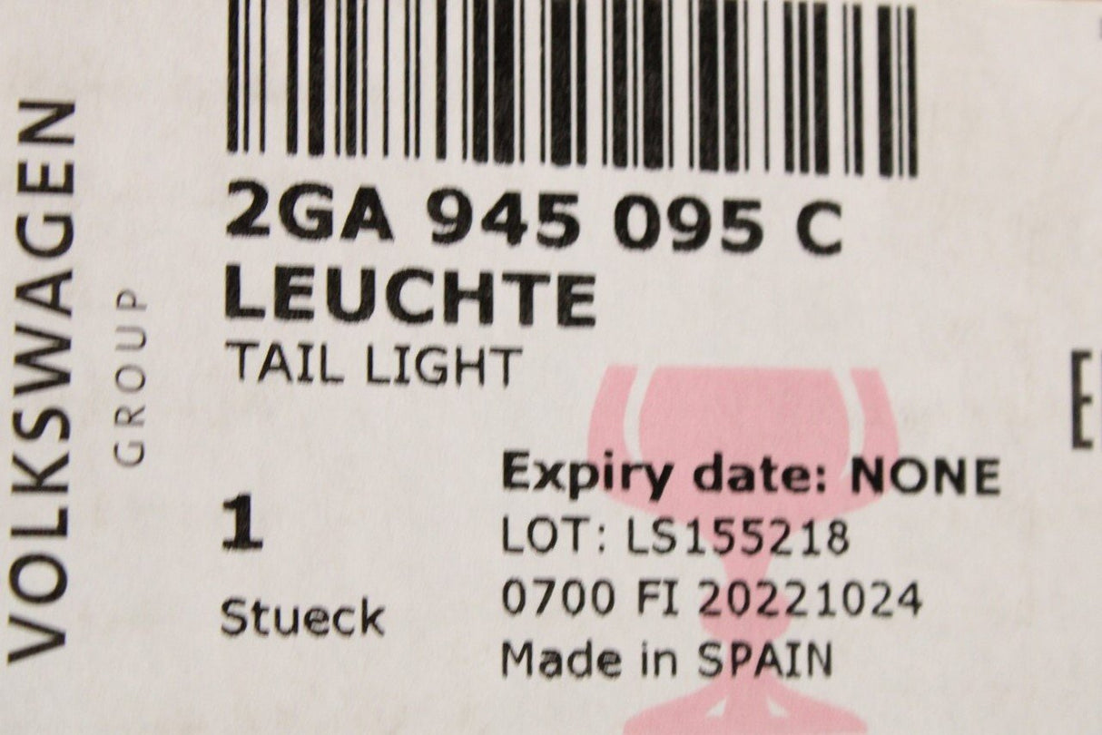 VW T-Roc 2018-on LED tail light (rear outer left) 2GA945095C